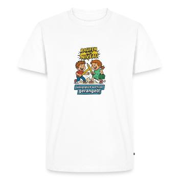 Lutter avec classe - T-shirt Premium bio Homme - blanc - Devant - Nico (187cm)