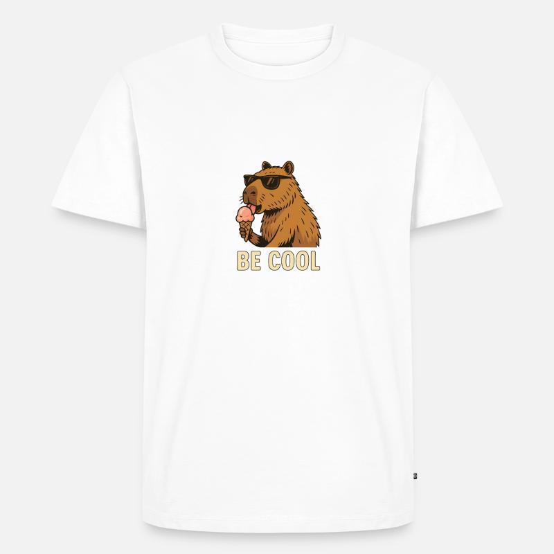 Sei cool Kapybara - Männer Premium Bio T-Shirt - Weiß