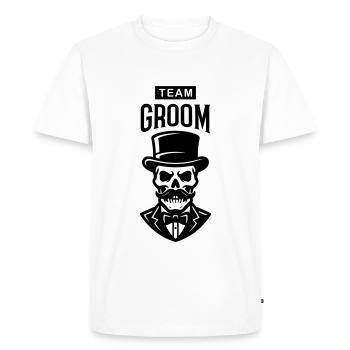 Team Groom Skeleton - T-shirt Premium bio Homme - blanc - Devant - Nico (187cm)