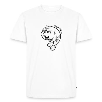 Poisson - planifié et grincheux - T-shirt Premium bio Homme - blanc - Devant - Nico (187cm)