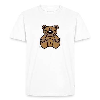 Teddy - Men's Premium Organic T-Shirt - white - Front - Nico (187cm)