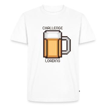Gaming beer glass 80s pixel optics for retro beer fans - Men's Premium Organic T-Shirt - white - Front - Nico (187cm)