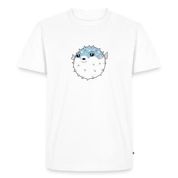 Fugu poisson globe - T-shirt Premium bio Homme - blanc - Devant - Nico (187cm)