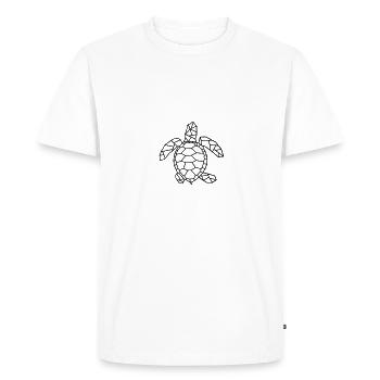 Idée de cadeau de tortue - T-shirt Premium bio Homme - blanc - Devant - Nico (187cm)