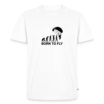 Évolution Parachutisme - T-shirt Premium bio Homme - blanc - Devant - Nico (187cm)