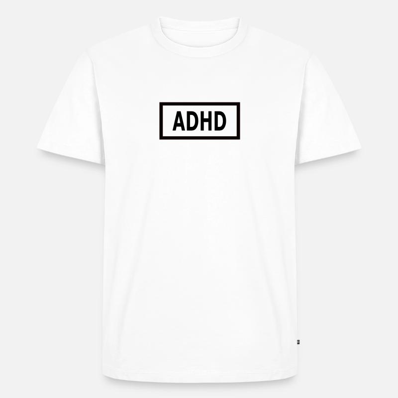 ADHD - Männer Premium Bio T-Shirt - Weiß
