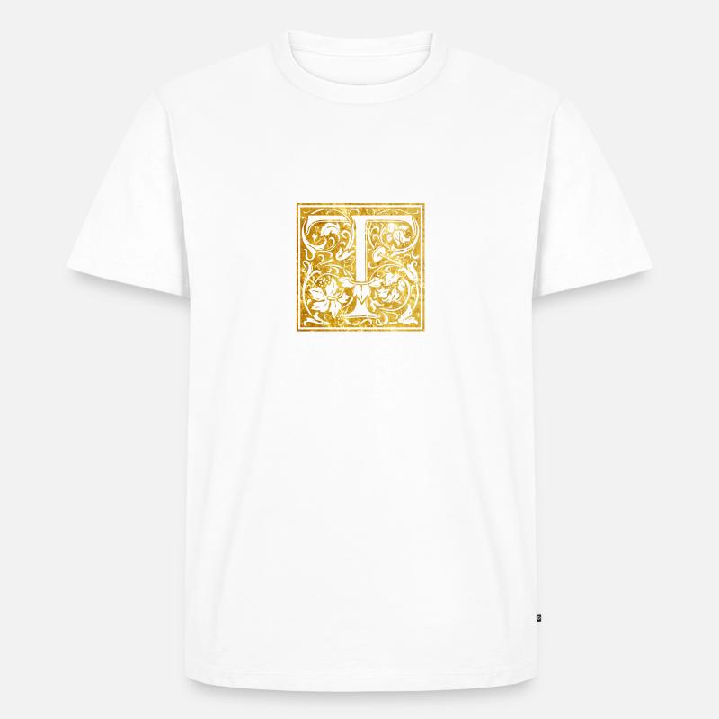 Initials-T - Männer Premium Bio T-Shirt - Weiß