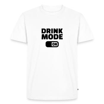 Drink Mode on - Men's Premium Organic T-Shirt - white - Front - Nico (187cm)