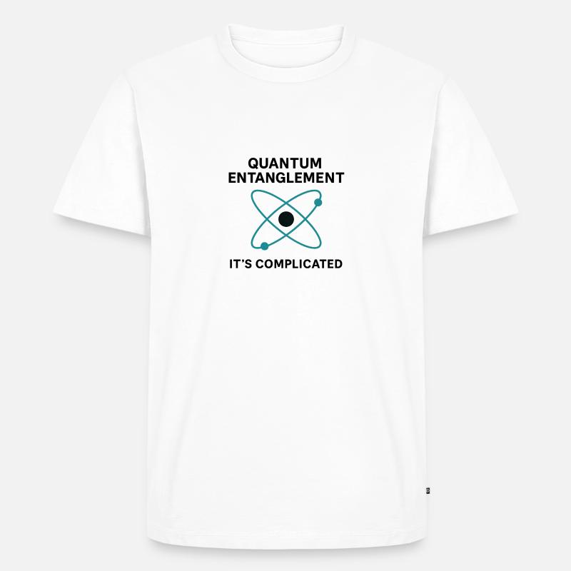 Quantum Entanglement – It’s Complicated - Männer Premium Bio T-Shirt - Weiß