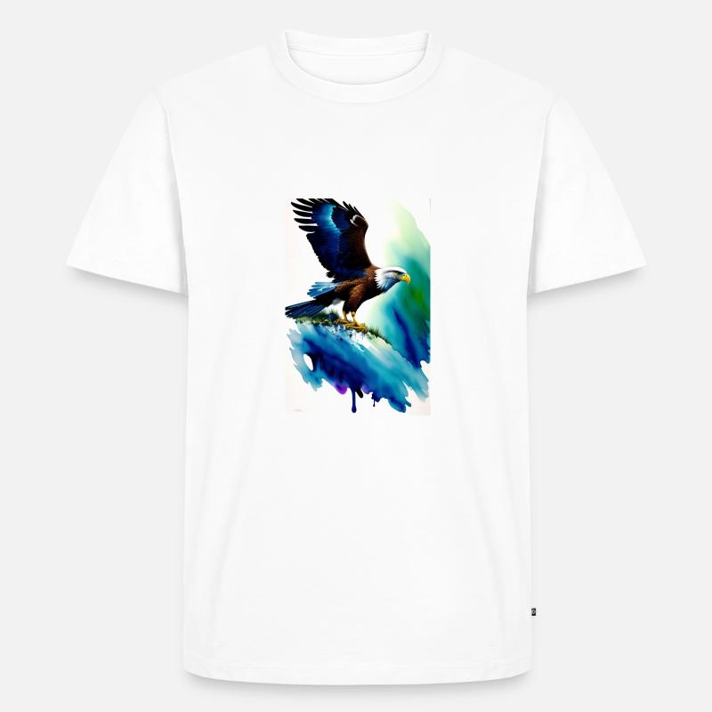 An eagle - Männer Premium Bio T-Shirt - Weiß