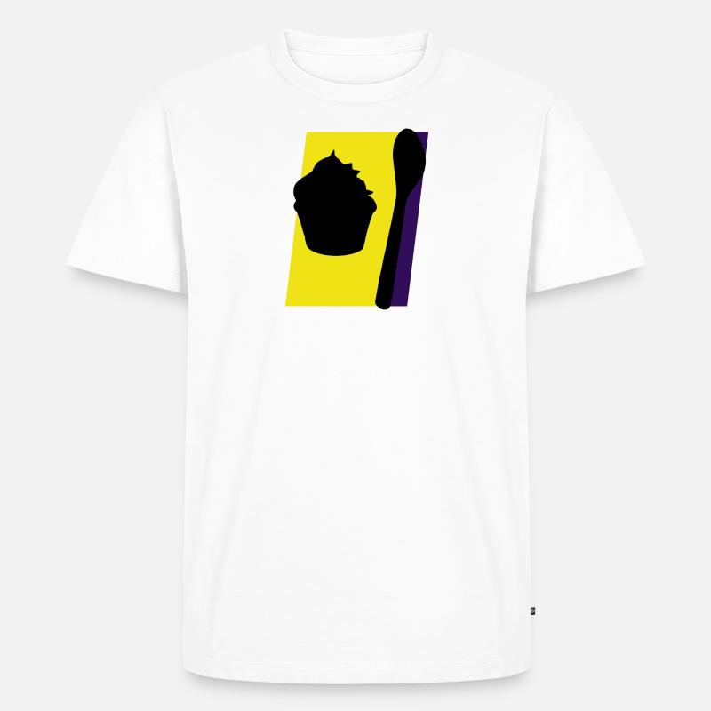 Muffin Cupcake Backen - Männer Premium Bio T-Shirt - Weiß