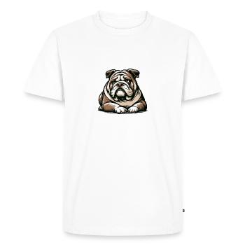 Bouledogue: Le super Chien - T-shirt Premium bio Homme - blanc - Devant - Nico (187cm)
