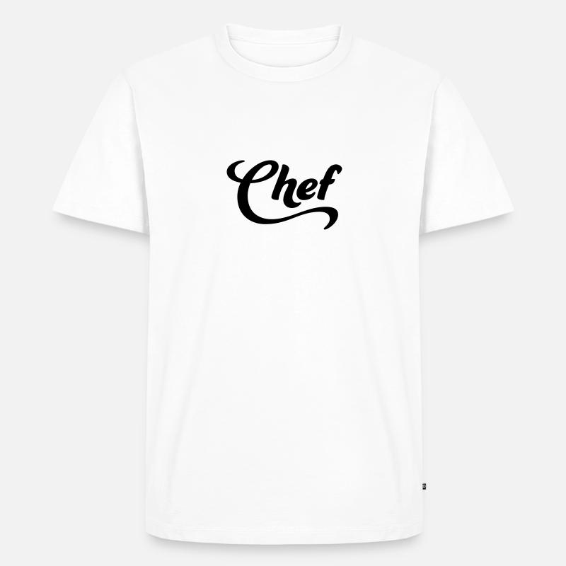 Chef - Männer Premium Bio T-Shirt - Weiß