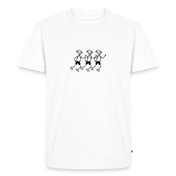 Équipe de coureurs drôles enfants dessin animé com - T-shirt Premium bio Homme - blanc - Devant - Nico (187cm)