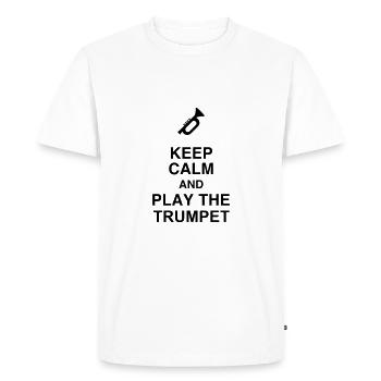 Trumpet - Trumpeter - Music - Trompette - Trompete - Men's Premium Organic T-Shirt - white - Front - Nico (187cm)