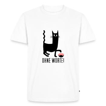 Ohne Worte - Männer Premium Bio T-Shirt - Weiß - Vorne - Nico (187cm)