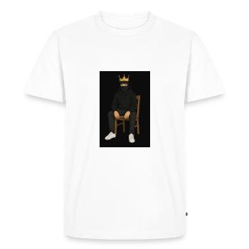 bandit cagoulé assis - T-shirt Premium bio Homme - blanc - Devant - Nico (187cm)