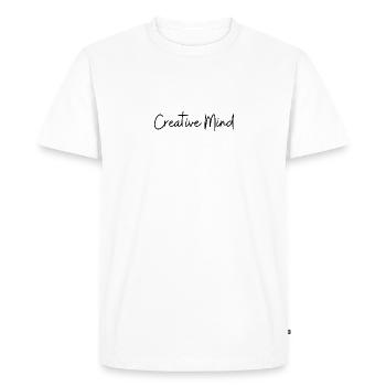 Creative Mind - Men's Premium Organic T-Shirt - white - Front - Nico (187cm)