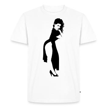Femme sombre - T-shirt Premium bio Homme - blanc - Devant - Nico (187cm)