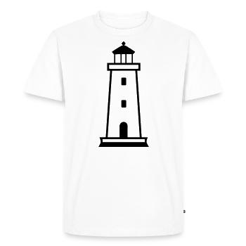 Lighthouse - Men's Premium Organic T-Shirt - white - Front - Nico (187cm)