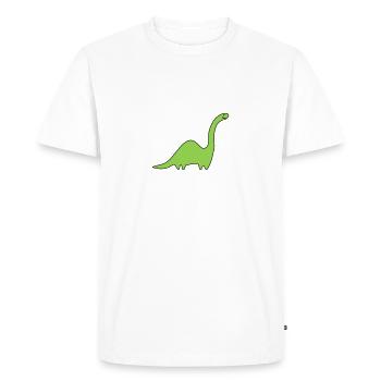 Dino Longneck - Couleurs de motifs personnalisables - T-shirt Premium bio Homme - blanc - Devant - Nico (187cm)