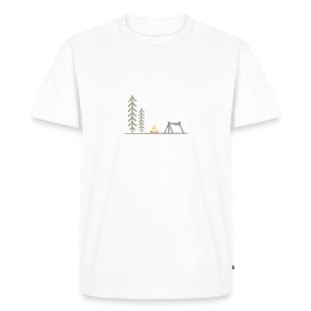 Outdoor Camping - Männer Premium Bio T-Shirt - Weiß - Vorne - Nico (187cm)