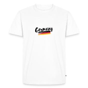 Drapeau de l’Allemagne – pavillon de l’Allemagne - T-shirt Premium bio Homme - blanc - Devant - Nico (187cm)