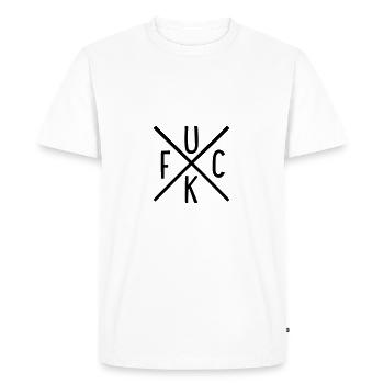 Merde - T-shirt Premium bio Homme - blanc - Devant - Nico (187cm)