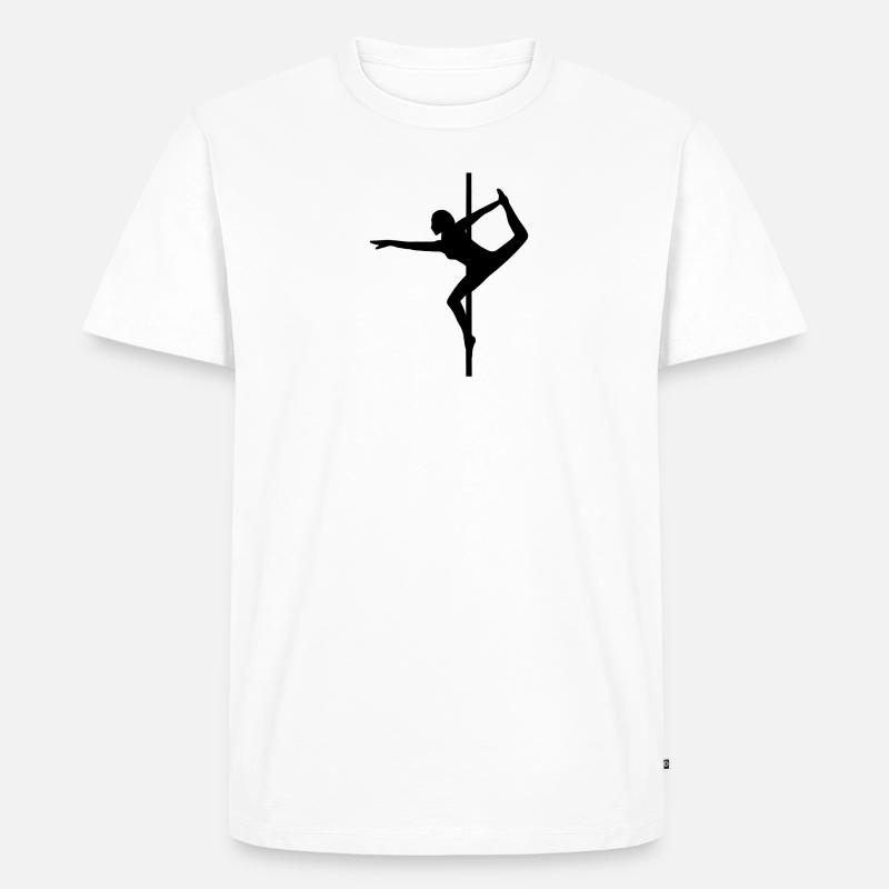 Pole Dance Pole - Männer Premium Bio T-Shirt - Weiß