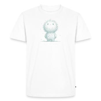 I believe in cute aliens minimalist saying - Men's Premium Organic T-Shirt - white - Front - Nico (187cm)