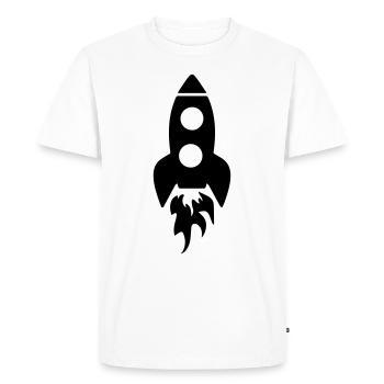 Symbole de fusée - T-shirt Premium bio Homme - blanc - Devant - Nico (187cm)