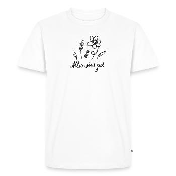 Tout va bien se passer - T-shirt Premium bio Homme - blanc - Devant - Nico (187cm)