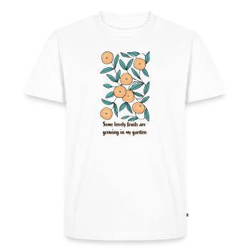 De très beaux fruits - T-shirt Premium bio Homme - blanc - Devant - Nico (187cm)