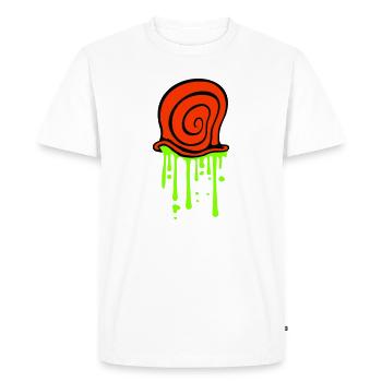 Snail shell, snail, slime, disgusting, slimy - Men's Premium Organic T-Shirt - white - Front - Nico (187cm)