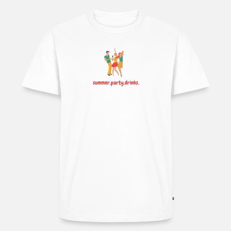 summer.party.drinks - Männer Premium Bio T-Shirt - Weiß