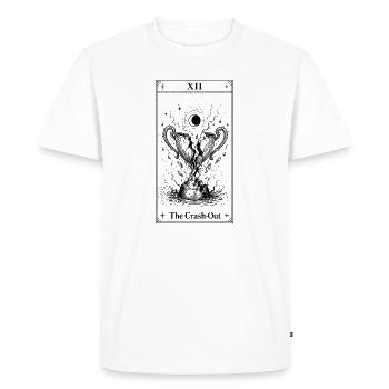 La panique totale | Carte de tarot | Crash Out - T-shirt Premium bio Homme - blanc - Devant - Nico (187cm)