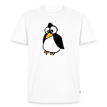 penguin - Men's Premium Organic T-Shirt - white - Front - Nico (187cm)