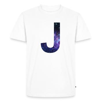 Galaxy J lettre Space Stars Idée cadeau - T-shirt Premium bio Homme - blanc - Devant - Nico (187cm)