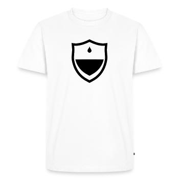 Shield - Men's Premium Organic T-Shirt - white - Front - Nico (187cm)