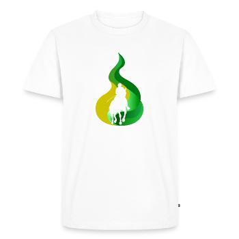 Dressage Cheval Dressage Ecole d’équitation - T-shirt Premium bio Homme - blanc - Devant - Nico (187cm)