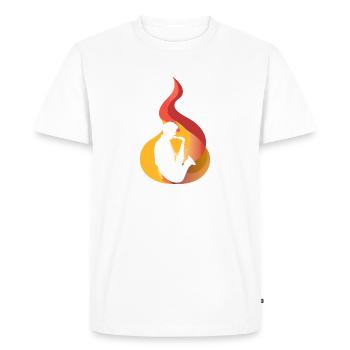 Wind Instrument Saxophone Saxophonist - Men's Premium Organic T-Shirt - white - Front - Nico (187cm)
