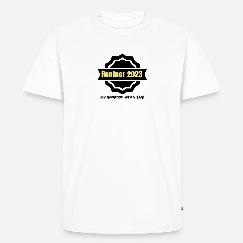 Rentner 2023 - Männer Premium Bio T-Shirt - Weiß