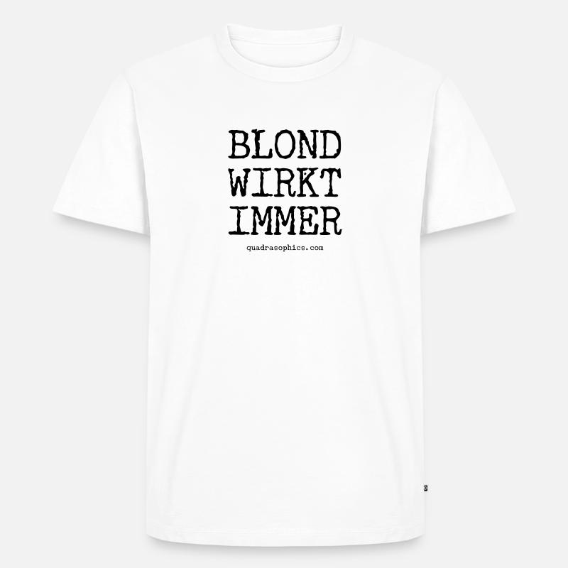 Blond - Männer Premium Bio T-Shirt - Weiß