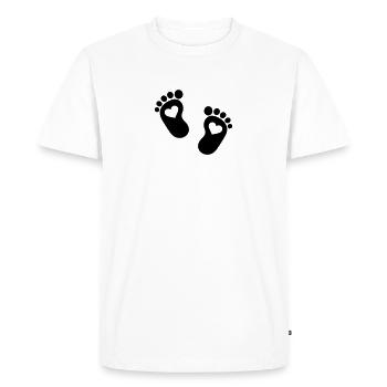 Baby Feet - Men's Premium Organic T-Shirt - white - Front - Nico (187cm)