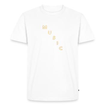 music - T-shirt Premium bio Homme - blanc - Devant - Nico (187cm)