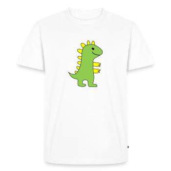 Dinosaures - Couleurs des motifs personnalisables - T-shirt Premium bio Homme - blanc - Devant - Nico (187cm)