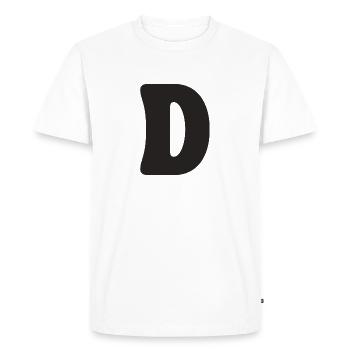 D - Men's Premium Organic T-Shirt - white - Front - Nico (187cm)