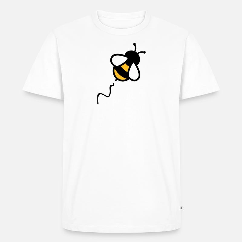 Biene - Männer Premium Bio T-Shirt - Weiß