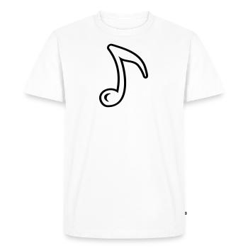 Note de musique note de musique symbole musical - T-shirt Premium bio Homme - blanc - Devant - Nico (187cm)