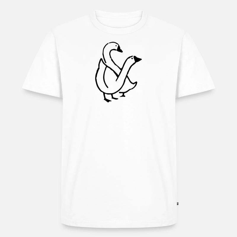 Gans - Männer Premium Bio T-Shirt - Weiß